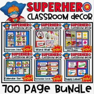 Superhero Classroom Decor bundle
