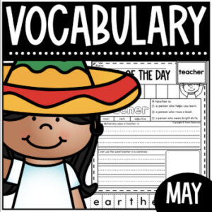 Vocabulary Study for May * Word Of The Day * Mother's Day, Cinco De Mayo